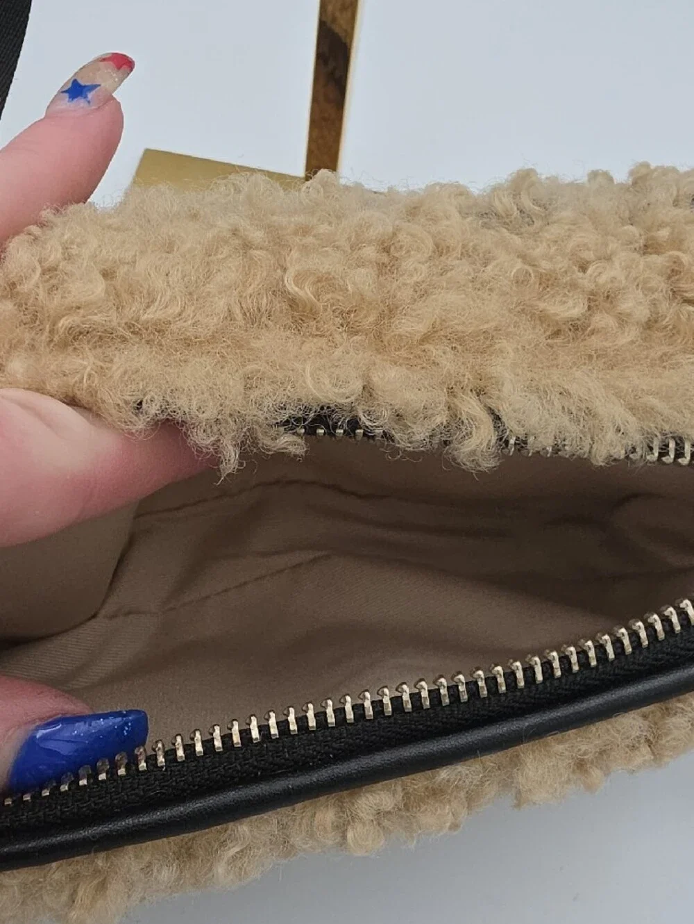 Marc Jacobs Beige Tan Sherpa Crossbody Small Camera Bag 